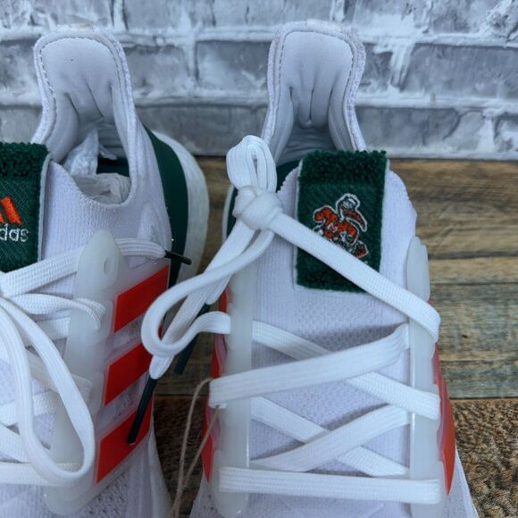 adidas UltraBoost 21 NCAA Pack Miami Hurricanes 2021 GX7966 Mens Size 8 New - Picture 4 of 10